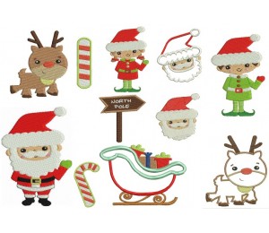 Stickserie NORDPOL Weihnachten